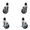 Service Caster 4'' SS Thermoplastic Rubber Wheel Swivel 1-7/8'' Expanding Stem Caster Set 2 Brakes, 4PK SCC-SSEX20S414-TPRB-2-TLB-2-178 - alternate 1